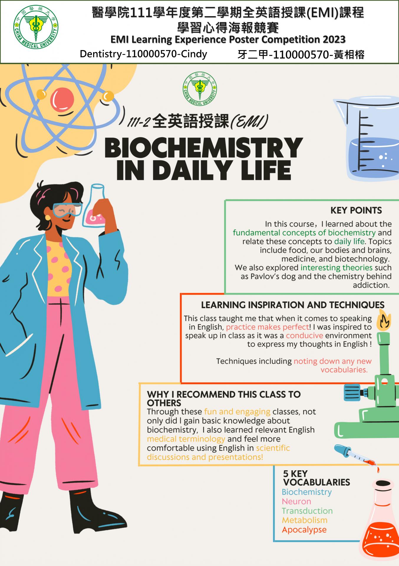 111-2 醫學院全英語授課課程學習心得海報競賽 一般組作品分享 CMU College of Medicine EMI Course ...